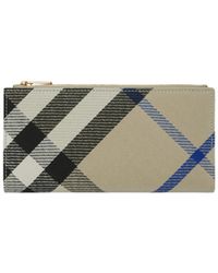 Burberry - Checked Large Bifold Wallet - Lyst