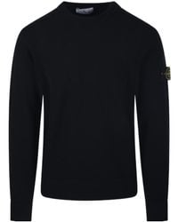 Stone Island - Compass Patch Crewneck Jumper - Lyst