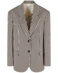 Alysi - Single Breasted Striped Blazer - Lyst