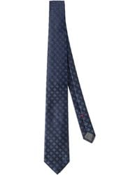 Brunello Cucinelli - Silk Tie With Geometric Floral Pattern - Lyst