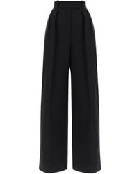 KHAITE - High-Waisted Wide-Leg Trousers - Lyst