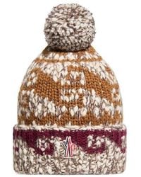 Moncler - Alpaca Wool Blend Beanie With Pom Pom - Lyst
