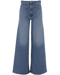 Mother - Undercover Patch Pocket Wide-Leg Jeans - Lyst