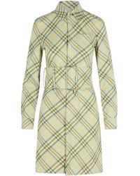 Burberry - Checked Belted Waist Shirt Dress - Lyst