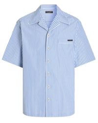 Dolce & Gabbana - Cotton-Silk Blend Stripe Shirt - Lyst