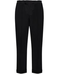 Balmain - Straight-Leg Cropped Trousers - Lyst