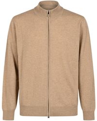 Canali - Zip-Up Stand Collar Cardigan - Lyst