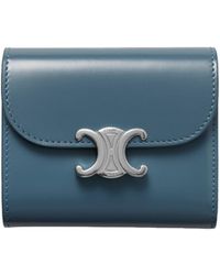 Celine - Small Flap Wallet Triomphe - Lyst
