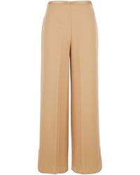 forte_forte - Contrast Trim Wide-Leg Pants - Lyst