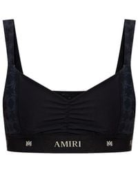 Amiri - Ruched Logo Band Top - Lyst