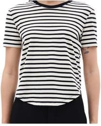 Ann Demeulemeester - Floor Micro Stripe-Pattern T-Shirt - Lyst