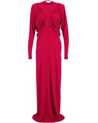 Stella McCartney - Draped Long-Sleeve Gown - Lyst