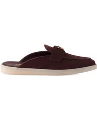 Prada - Nubuck Mules - Lyst