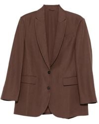 Brunello Cucinelli - Button Single-Breasted Blazer - Lyst