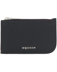McQueen - Logo Plaque Zipped Card Holders - Lyst