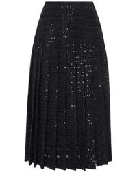 Alessandra Rich - Sequin Tweed Pleated Skirt - Lyst
