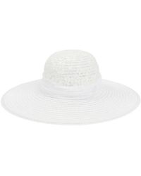 Maison Michel - Blanche Logo Plaque Sun Hat - Lyst