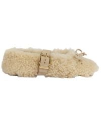 Marni - Futrzane Buckled Ballet Flats - Lyst