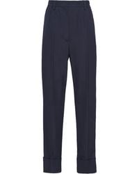 Prada - Pleated Tailored Trousers - Lyst