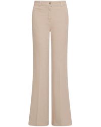 Marella - Stretch Cotton Wide-Leg Trousers - Lyst