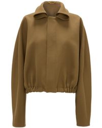 Victoria Beckham - Oversized Roll Neck Bomber Jacket - Lyst