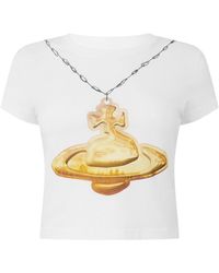 Vivienne Westwood - Cropped Shortsleeve Tshirt - Lyst