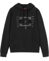 Gucci - Printed Jersey Hoodie - Lyst