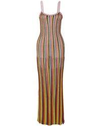 Zimmermann - Alight Striped Metallic Ribbed-Knit Maxi Dress - Lyst