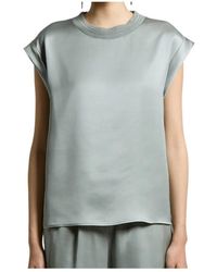 Peserico - Short Sleeve Crewneck T-Shirt - Lyst