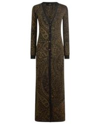 Etro - Paisley Jacquard Lurex Thread Maxi Cardigan - Lyst