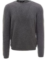 Prada - Crewneck Knitted Jumper - Lyst