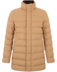 Herno - High-Neck Long-Sleeved Padded Coat - Lyst
