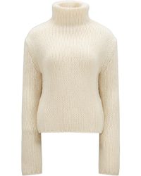 Moncler - Wool Mohair Polo Neck Jumper - Lyst