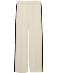 Gucci - Retro Logo Patch Straight Hem Trousers - Lyst