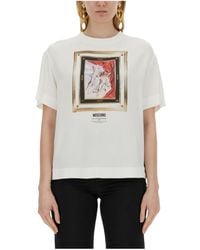Moschino - T-Shirt With Round Neck And Short Sleeves - Lyst