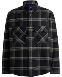 BOSS - Dark Tone Plaid Workwear Long-Sleeve Shirt - Lyst