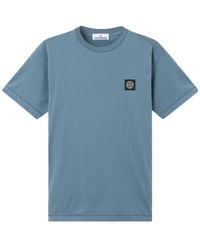 Stone Island - Logo-Patch Cotton T-Shirt - Lyst