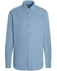 ZEGNA - Cotton Long-Sleeve Shirt - Lyst