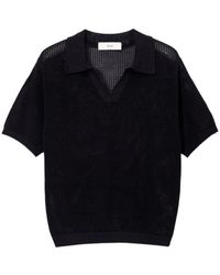 DUNST - Short-Sleeved Knit Polo Shirt - Lyst