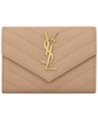 Saint Laurent - Small Monogram Envelope Wallet - Lyst