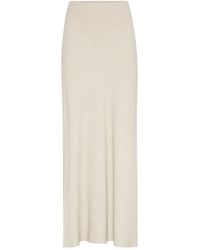 Brunello Cucinelli - Twill Fluid Bias-Cut Skirt - Lyst