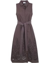 P.A.R.O.S.H. - P.A.R.O..H. Cannes Broderie-Anglaise Midi Dress - Lyst