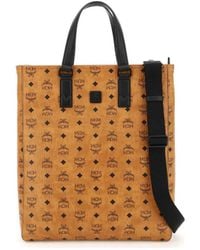 MCM - Klassik Allover Logo Printed Tote Bag - Lyst