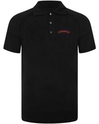 DSquared² - Knit Short-Sleeve Polo Shirt - Lyst