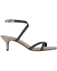 Brunello Cucinelli - Simple Leather High Heel Sandals - Lyst