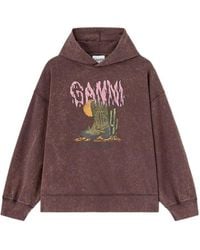 Ganni - Vintage Wash Hoodie - Lyst