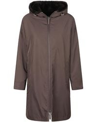 Yves Salomon - Reversible Hooded Shearling Jacket - Lyst