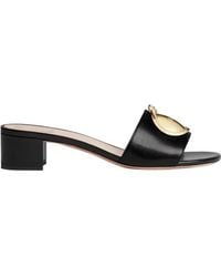 Dior - Médaillon Buckle Heeled Slide - Lyst