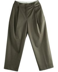 Amomento - Wool Blend Pleated Casual Trousers - Lyst