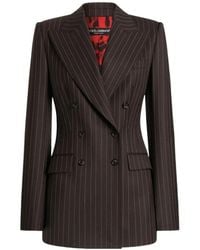 Dolce & Gabbana - Lapel Long-Sleeved Suit Jacket - Lyst